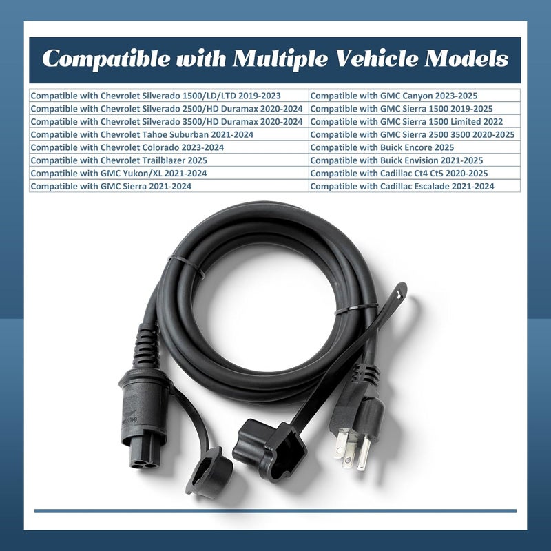Esttlamer 84564686 Engine Coolant Heater Cable Replacement for Chevy Silverado 1500 2019-2024 2500 3500 HD 2020-2024 for Duramax, for GMC Sierra for Yukon for Buick for Cadillac 2021-2024 Heater Cord - Image 3